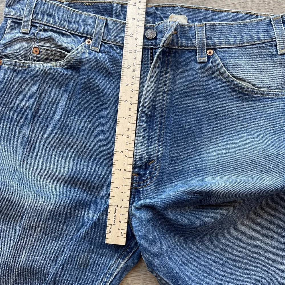 Vintage Levi's 517 Orange Tab Made in USA Boot Cut Jeans Men's 38x32 Blue Denim